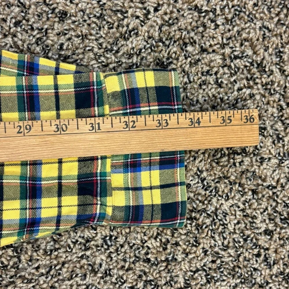 Polo Ralph Lauren Plaid Button Down Shirt Yellow XL